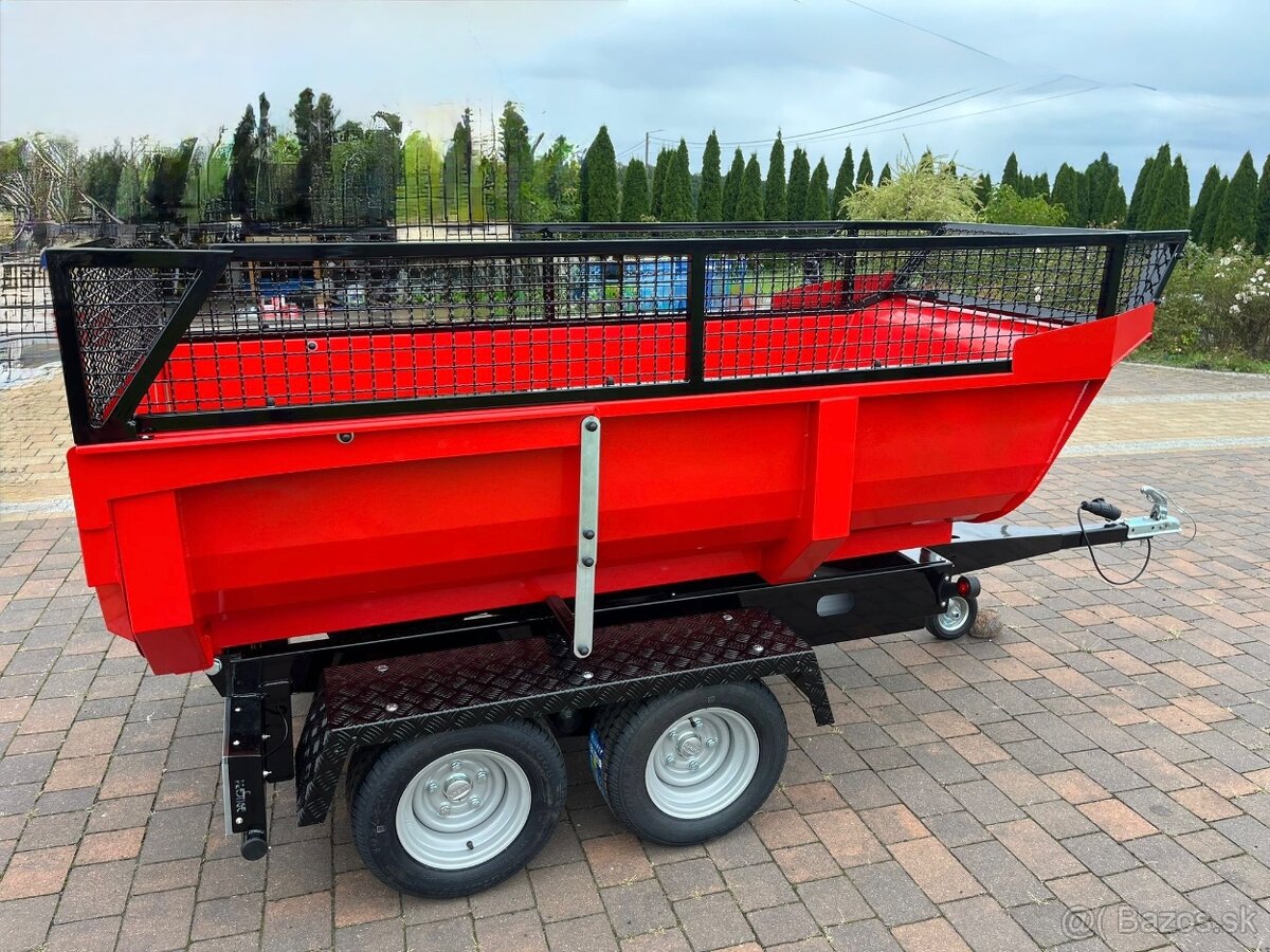 Sklápěcí přívěsný vozík do 750 kg – za auto i čtyřkolku malo - 10