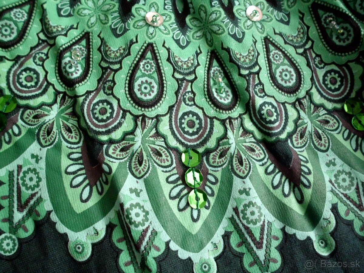 Desigual dámske šaty tmavozelené M - 10