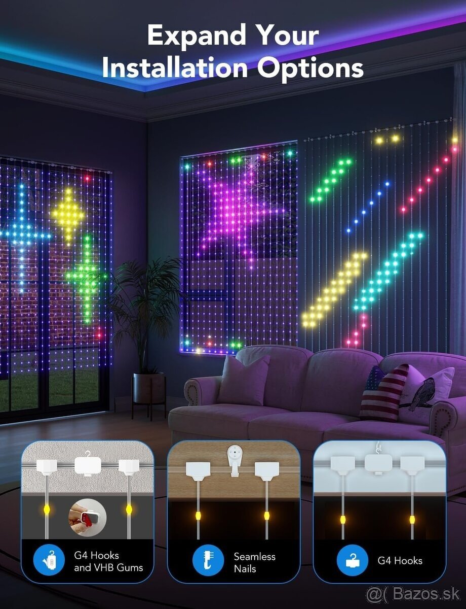 Govee Curtain Lights 2-Pack - Alexa/Google Home - 10