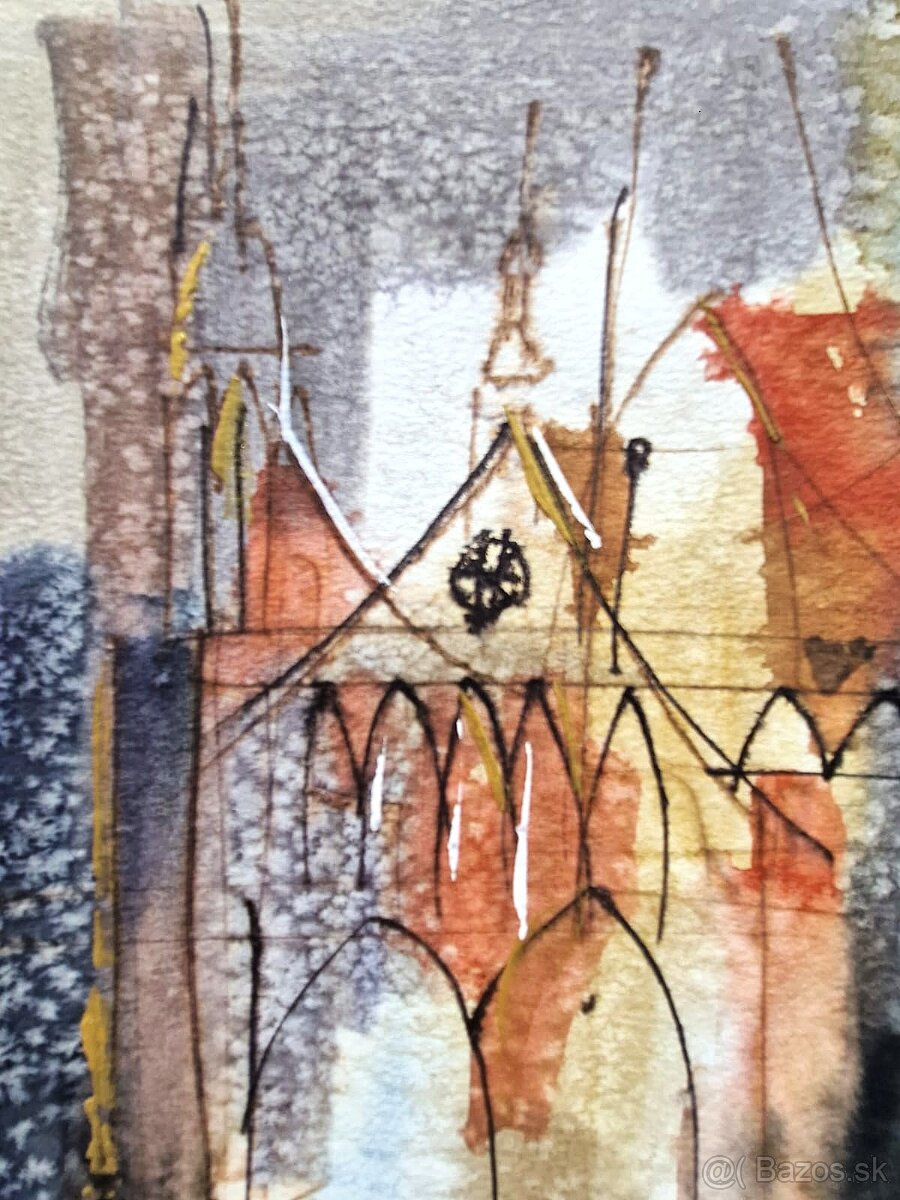 Michael Rosenwein (UNIKAT-akvarel) Abstraktný expresionizmus - 10