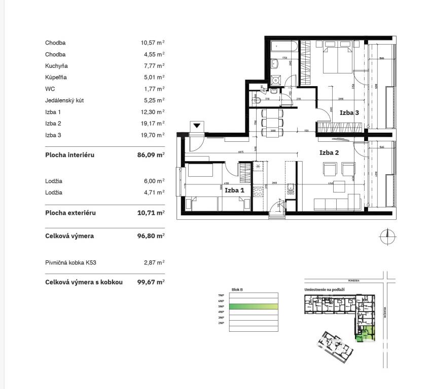 RADO | 3 izbový byt 99m² | Greencorner | Bratislava-Nové mes - 10