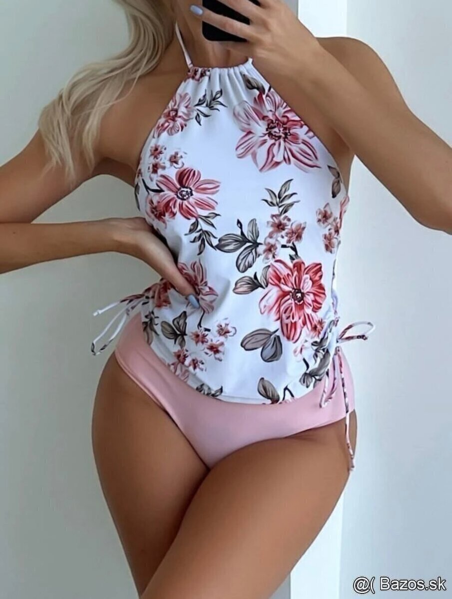 Dámske plavky s vysokým pasom, tankini, prehozy nové - 10