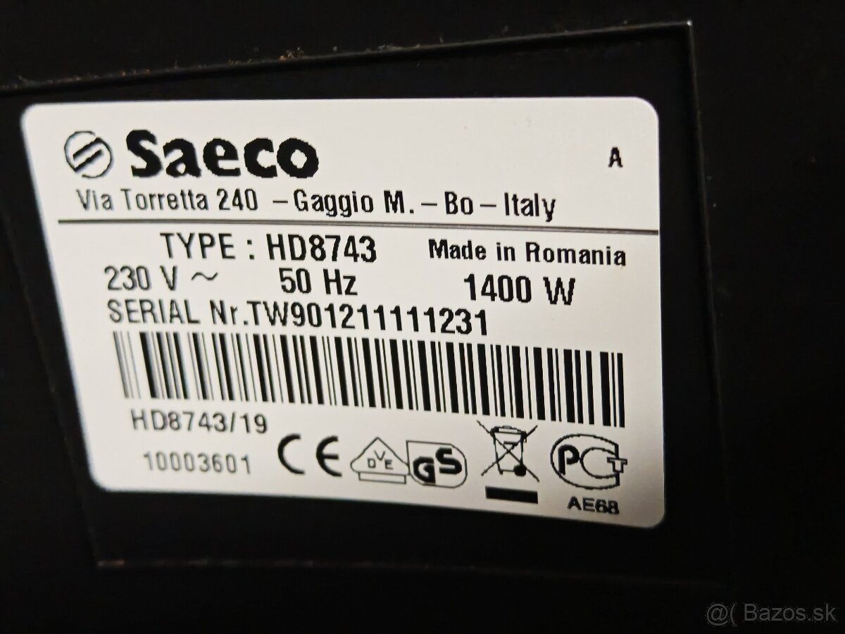 Espresso kavovar Philips Saeco Xsmall - 10