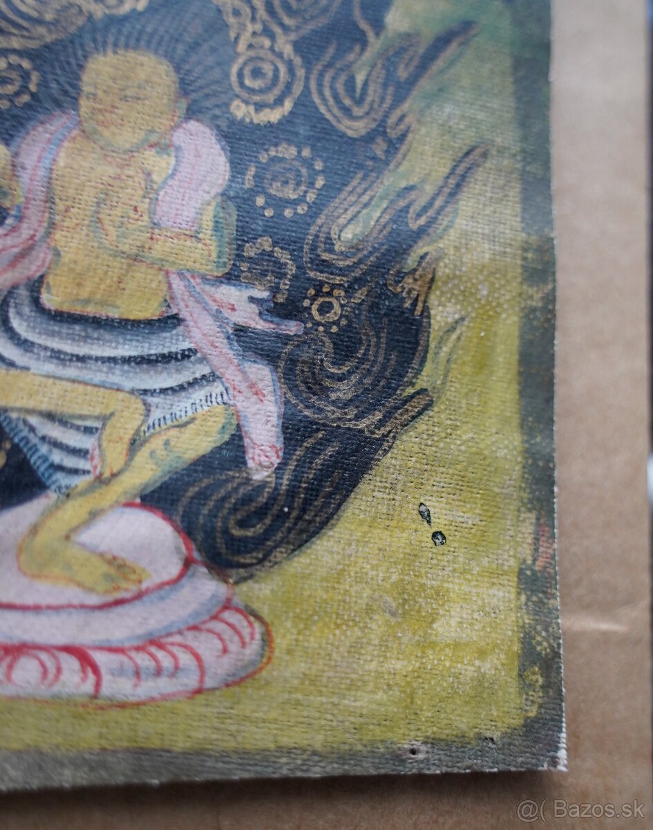 Ručne maľovaná tibetská Thangka - Mandala (Škola Gelugpa) - 10