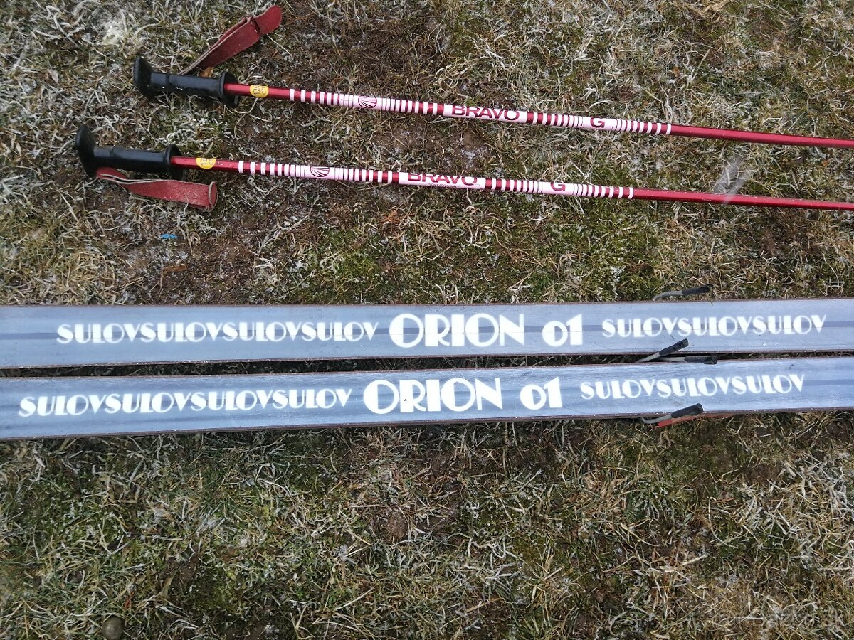 Staré drevené lyže Sulov - 10