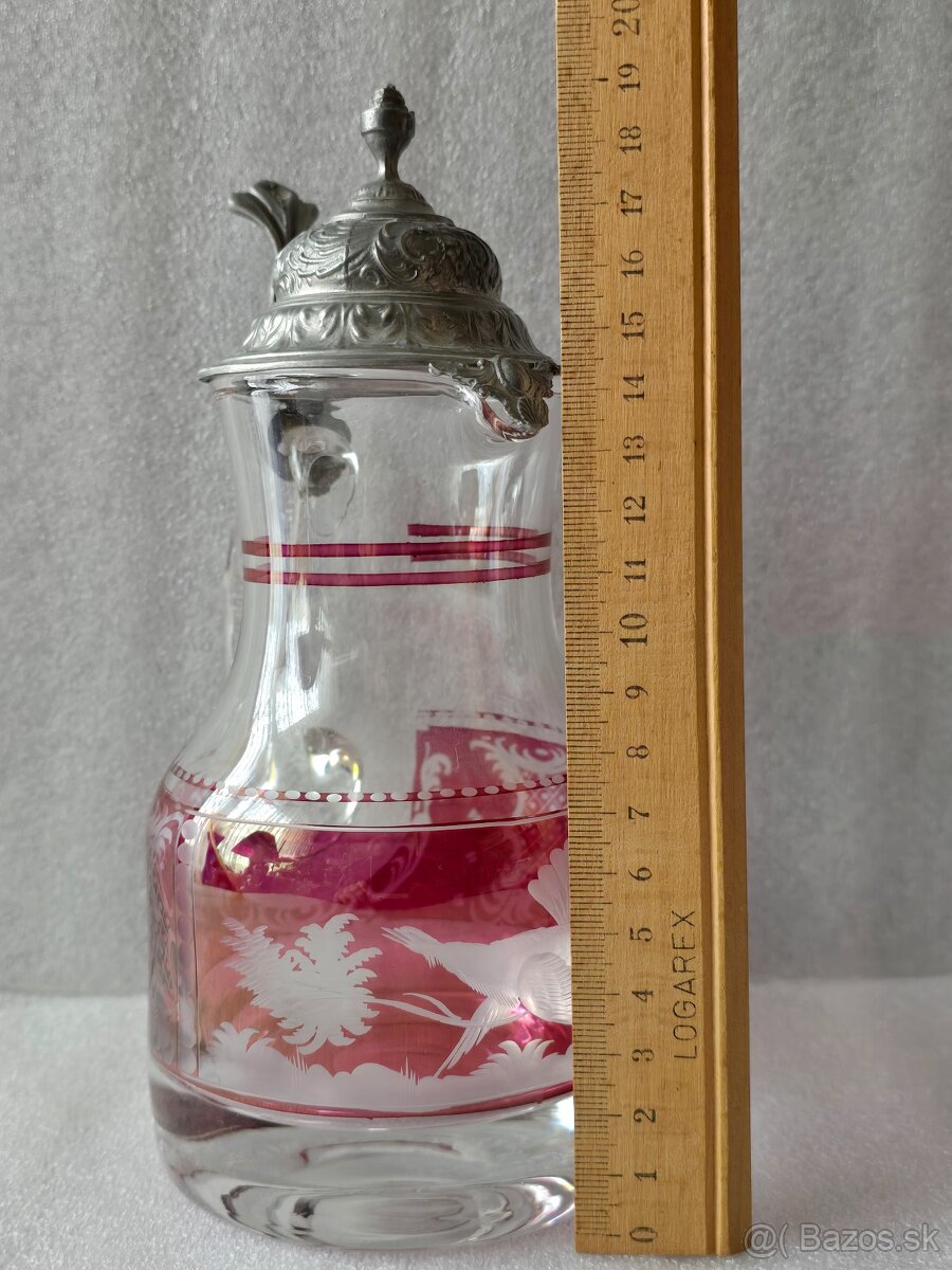 Karafa cenové viečko, 6 pohárov. - 10