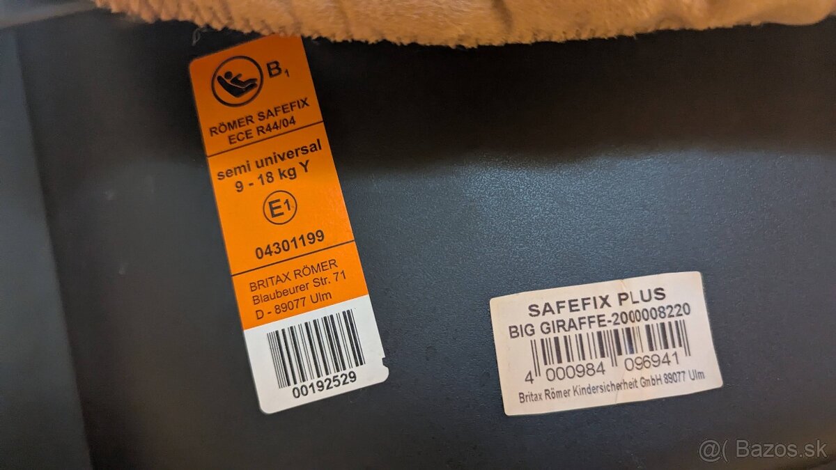 Britax Romer Safefix Plus 9-18 kg Big Giraffe - 10