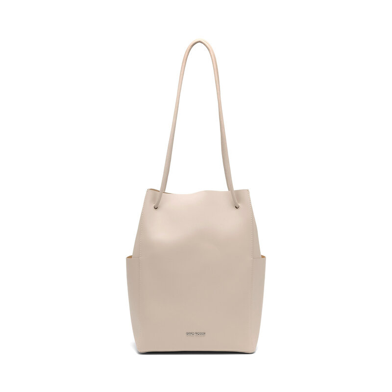 biela kožená kabelka ginno rossi - 10