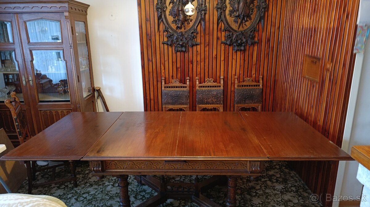 Predám starožitný jedálenský stôl - 10