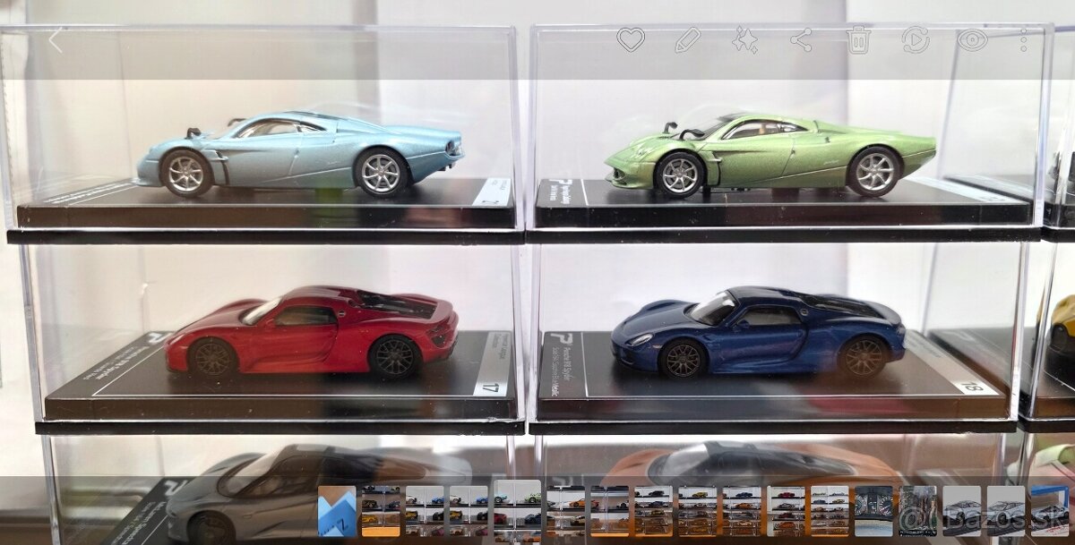 Kolekcia Poster cars 1:64 Bugatti, Pagani, Porsche, Mclaren, - 10