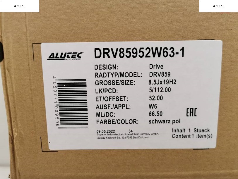 Škoda, Vw, Seat alu disky R19 5x112 ET52 8,5J 1200 - 10