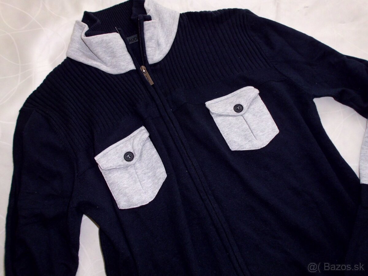 Gaudí pánsky sveter tmavodrý L - 10