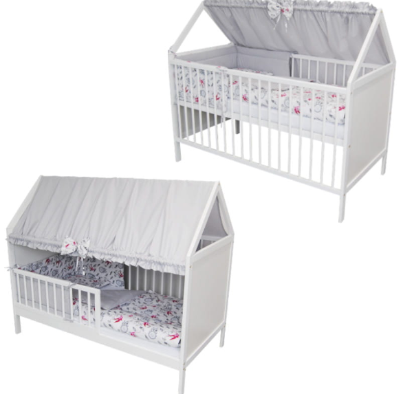 Detská postielka domček 120x60 so zábranou navyše - 10