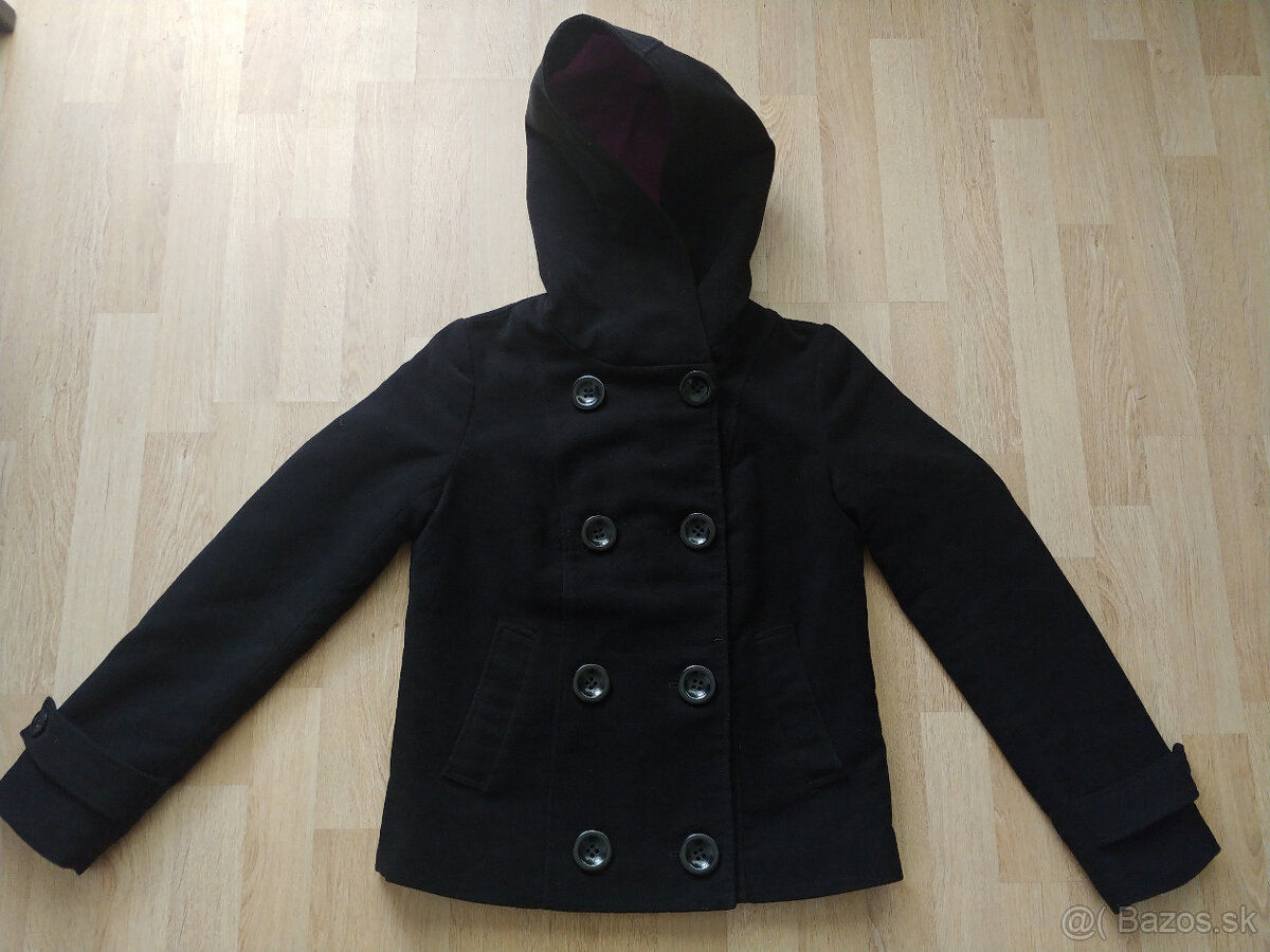 Damska flausova zimna bunda s extra velkou kapucnou, M - 10