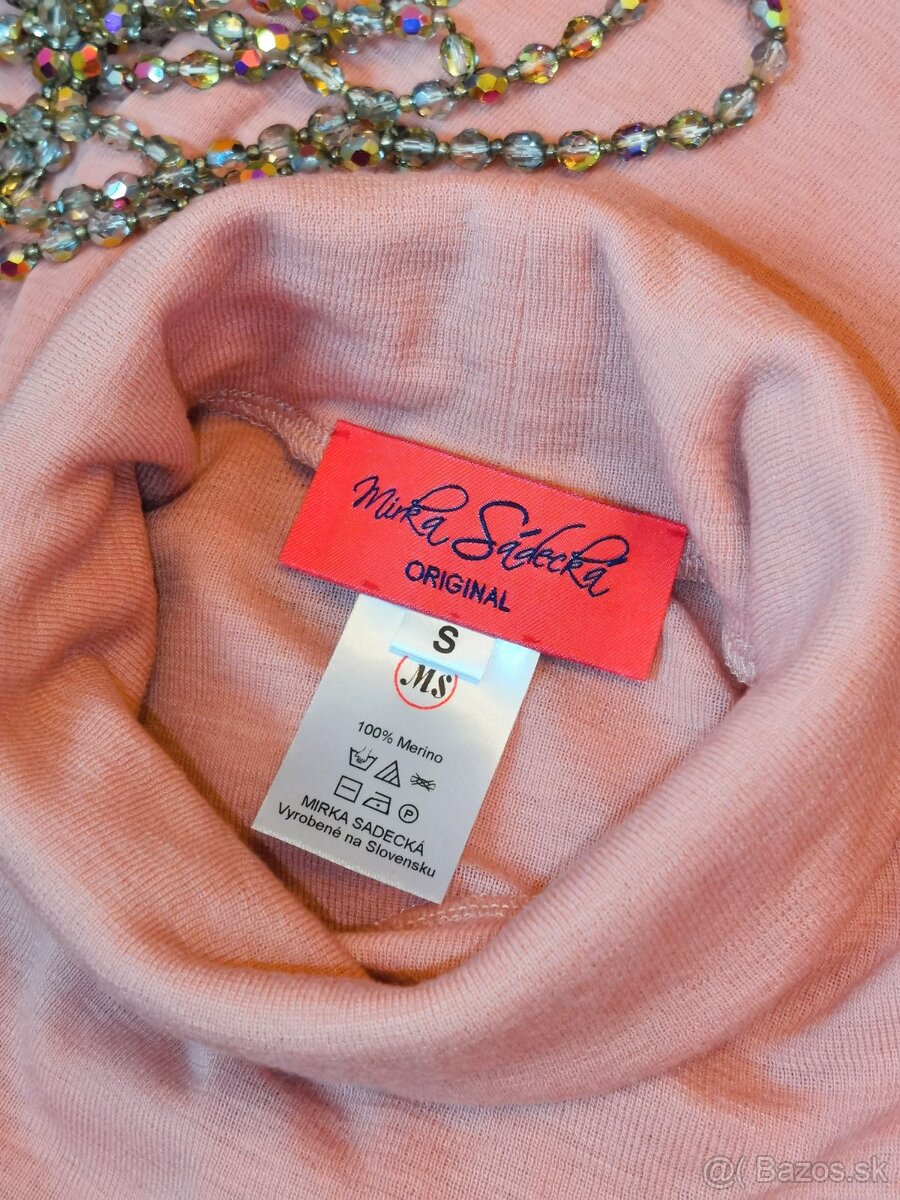 Merino šaty z roláčikom vo veľkosti XS /S - 10