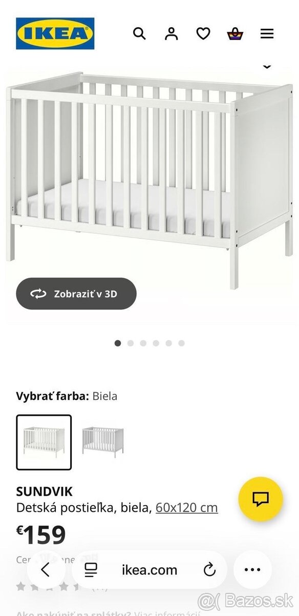 Detská postieľka IKEA SUNDVIK - 10