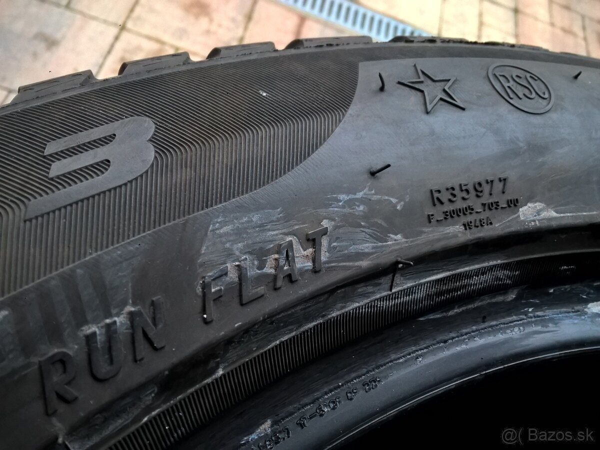4ks ZIMNÉ 245/50 R19 105V XL PIRELLI RFT 5-6mm LEN 100€/sada - 10