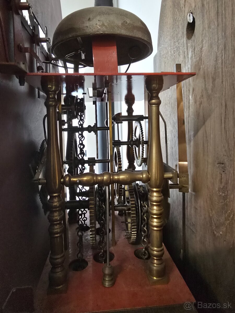 Starožitné nástenné drevene hodiny... - 10