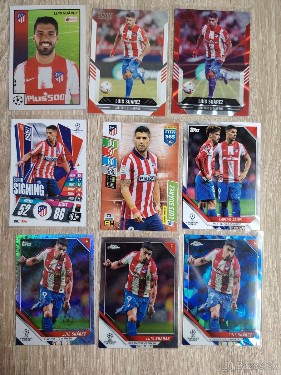 Griezmann, Suarez, de Jong - futbalové kartičky - 10