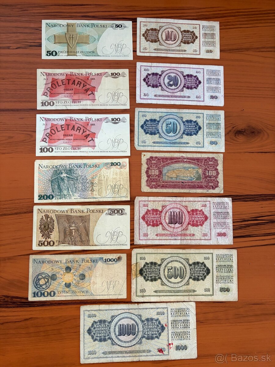 Rôzne bankovky LOT - 10