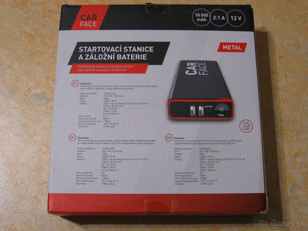 Jump starter - startovacia powerbanka CarFace - 10