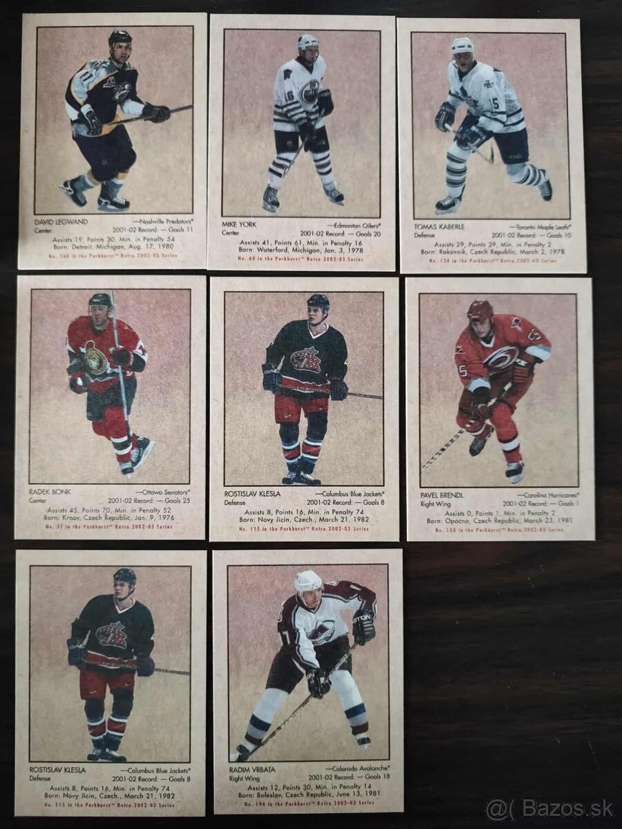 Predám hokejove kartičky z 90 rokov (ultra,parkhurst,score, - 10