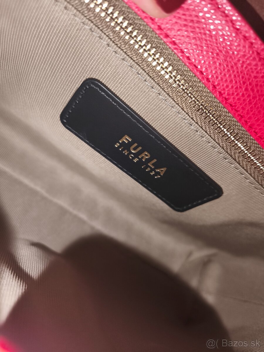 Červená kožená kabelka zn. Furla - 10