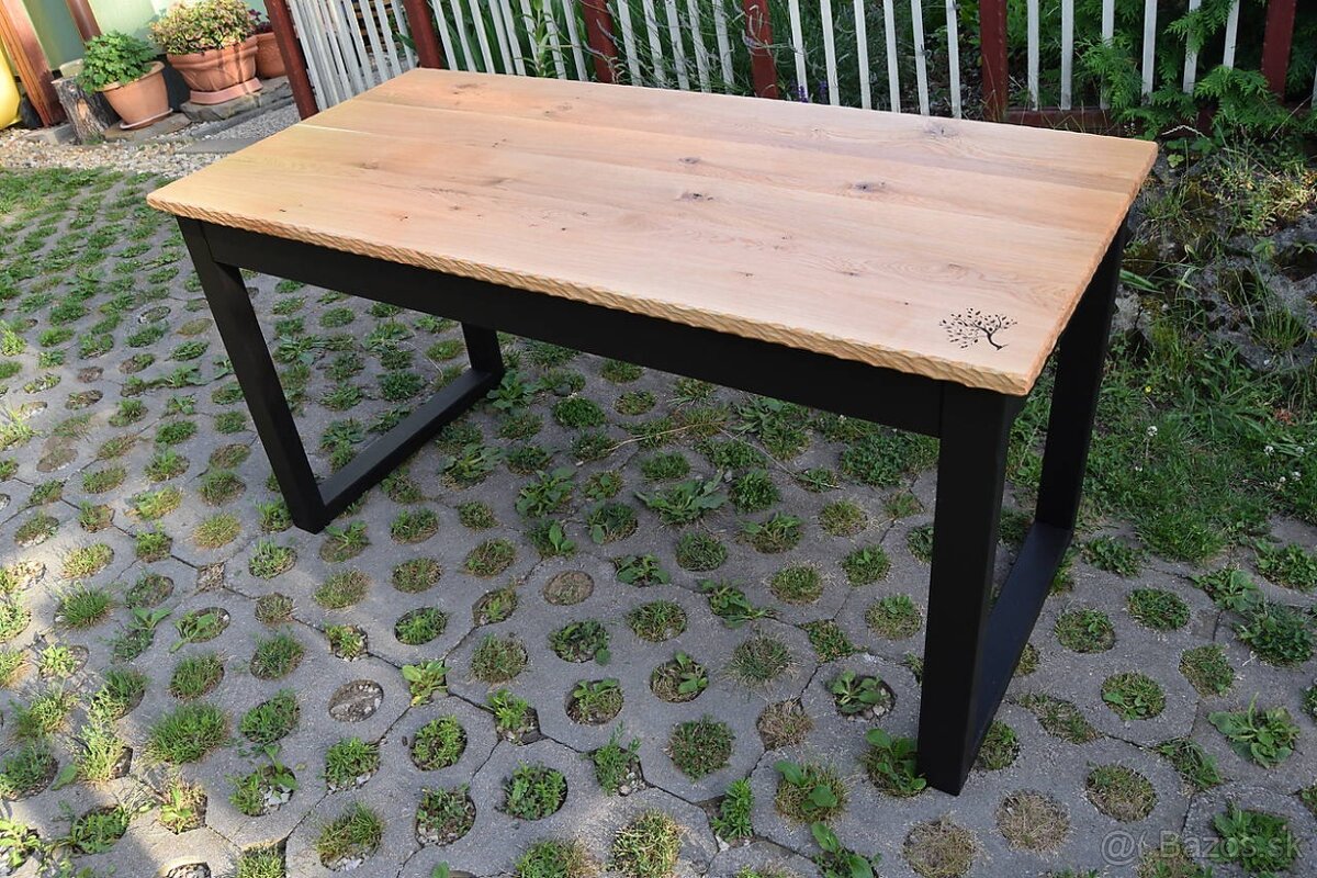 Drevený stôl masív - dub, jaseň - 10