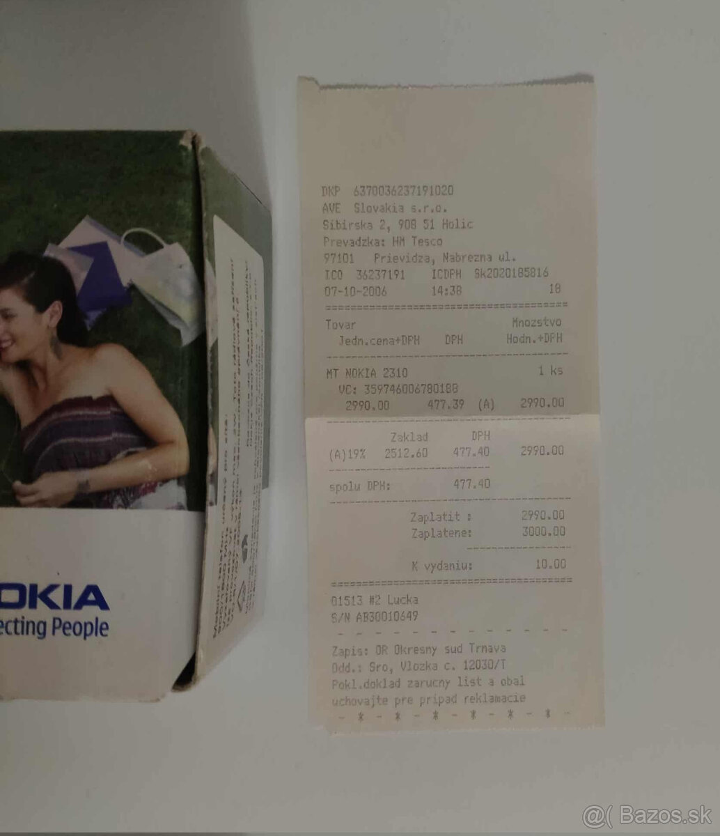 Predám originál box, nabijačku a manuál pre Nokiu 2310 - 10