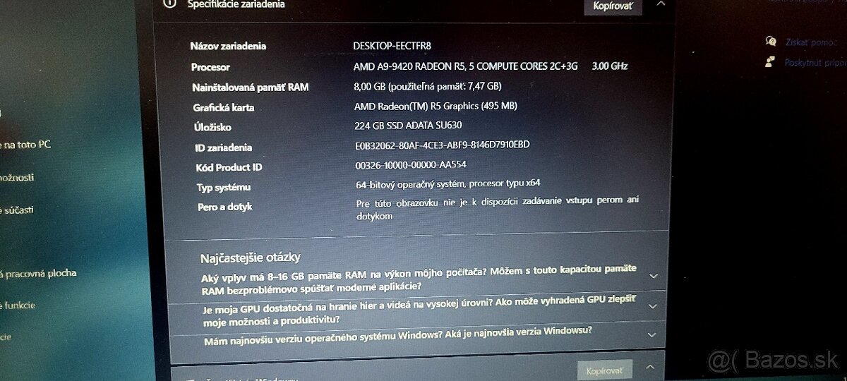 Predám Notebook HP - 10