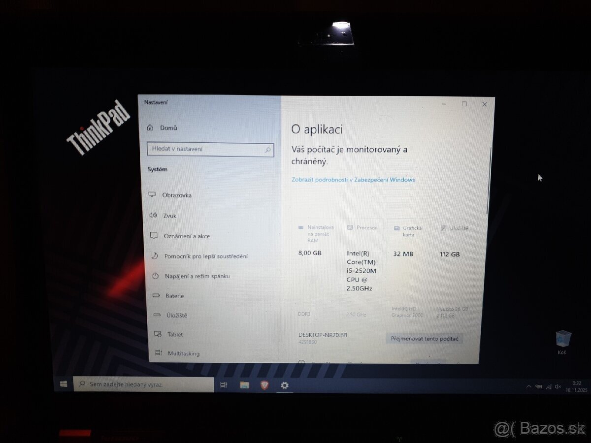 Lenovo x220 12,5" i5 2520M 8GB RAM Win 10 LTSC IoT 2032 - 10