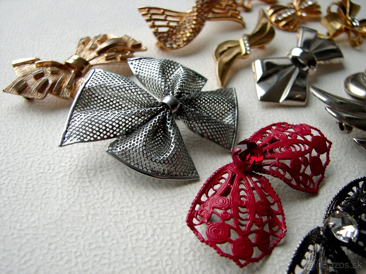 Starožitné a retro brošne - mašle - 10