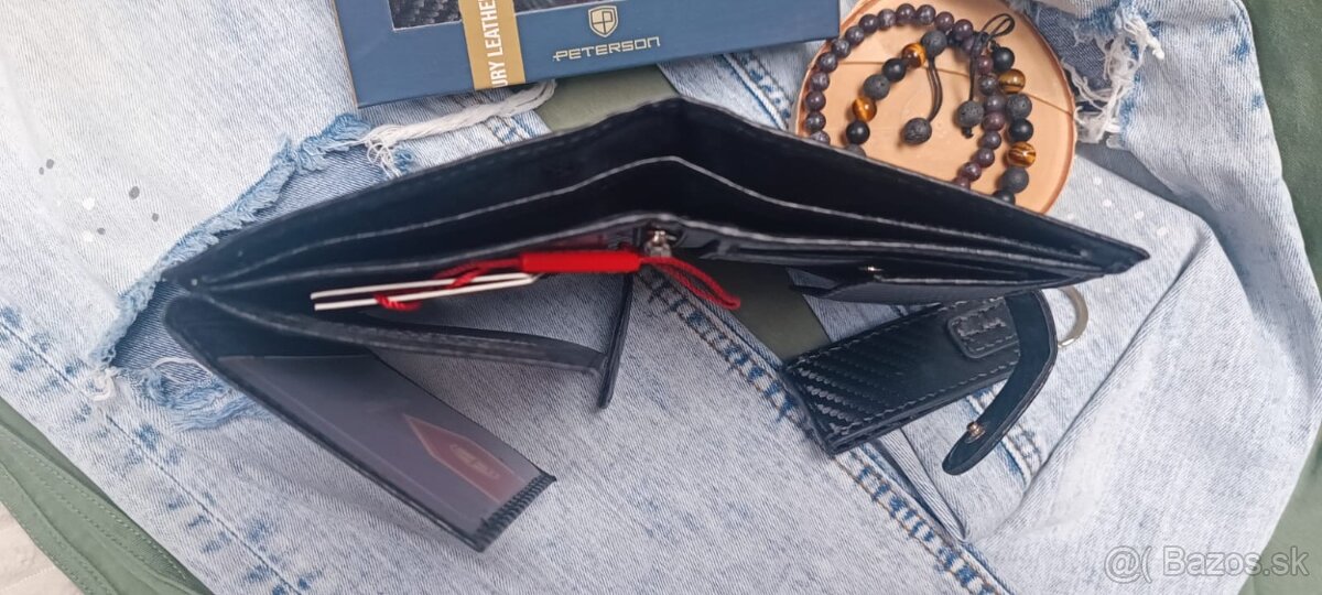 Kožená čierna peňaženka PeTerson - 10