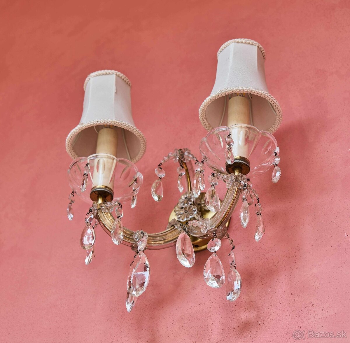 Dvojramenná tereziánska nástenná lampa / aplika - 10