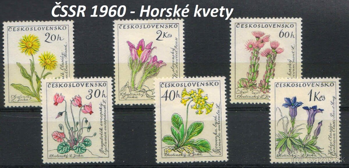 Poštové známky, filatelia: ČSR+ČSSR, slávne série A - 10