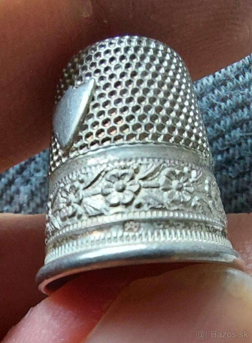6 starožitných náprstkov, striebro, strieborné - 10