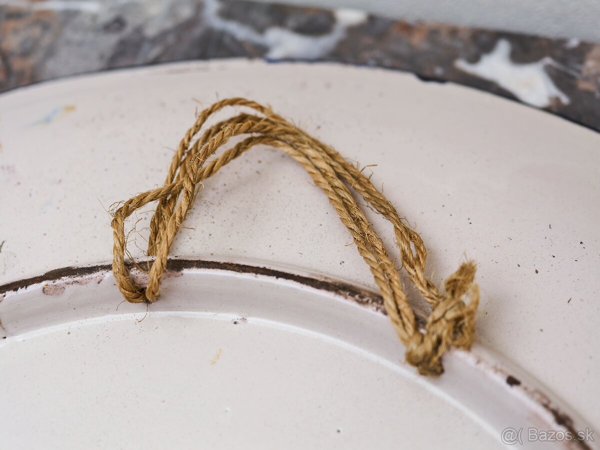 Obrí taliansky tanier s portrétom podľa Botticelliho 52 cm - 10