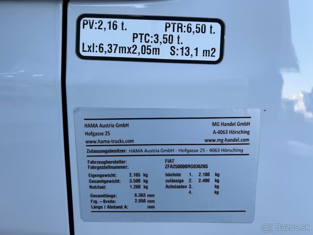 Fiat Ducato MAXI L4H2, 180Ps, Klima, Cúvacia kamera - 10