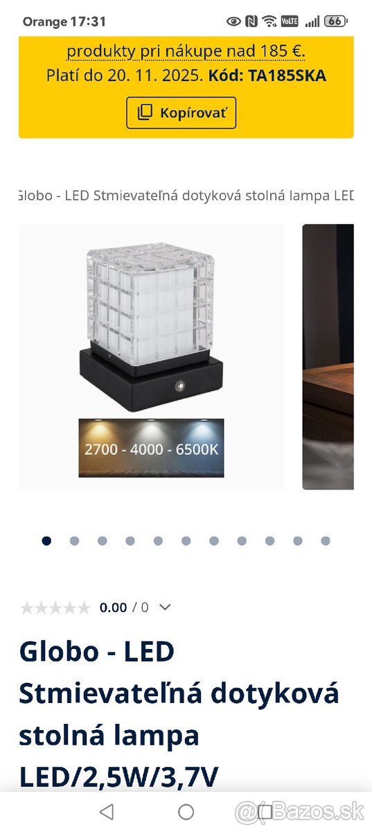 GLOBO LED lampa dotyková - 10