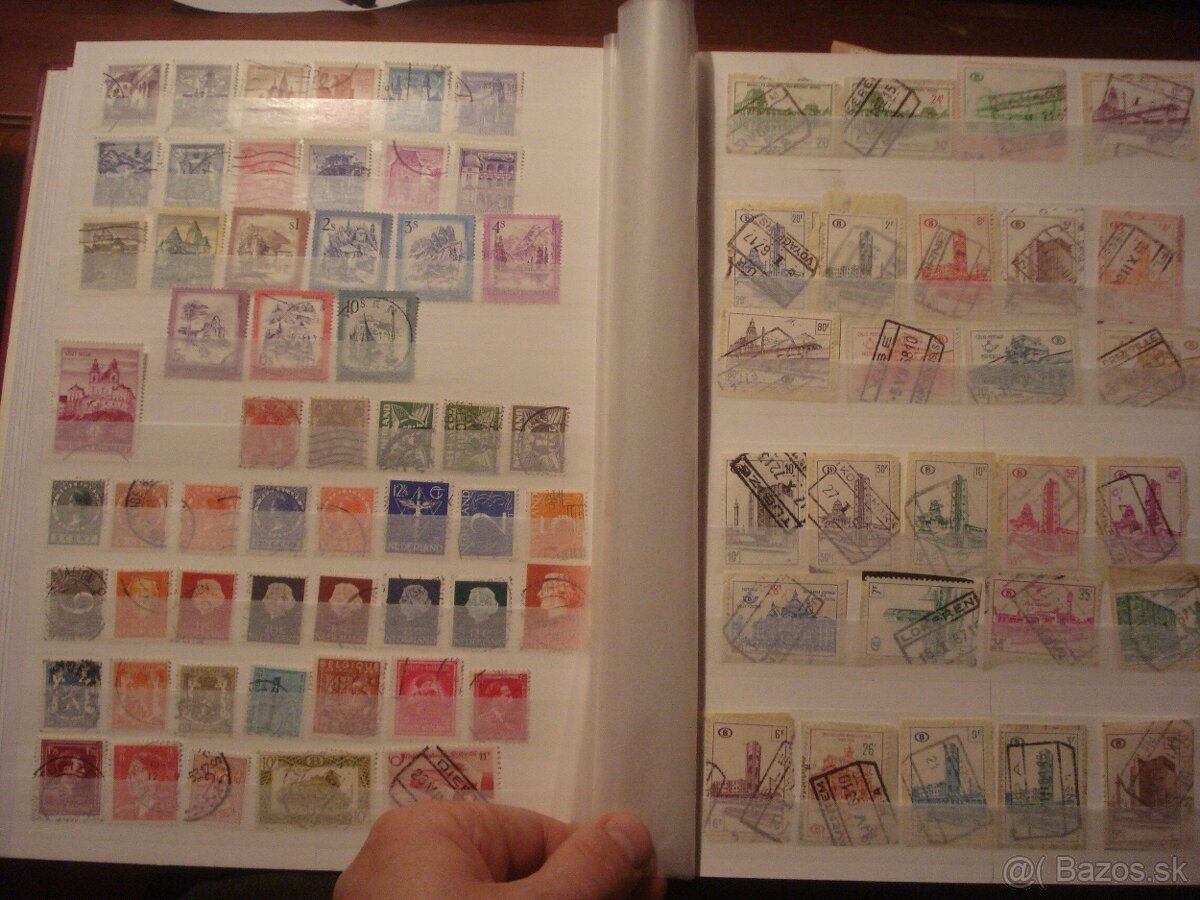 60 str. album A4 + 1300 rôznych známok Nemecko Európa Svet - 10
