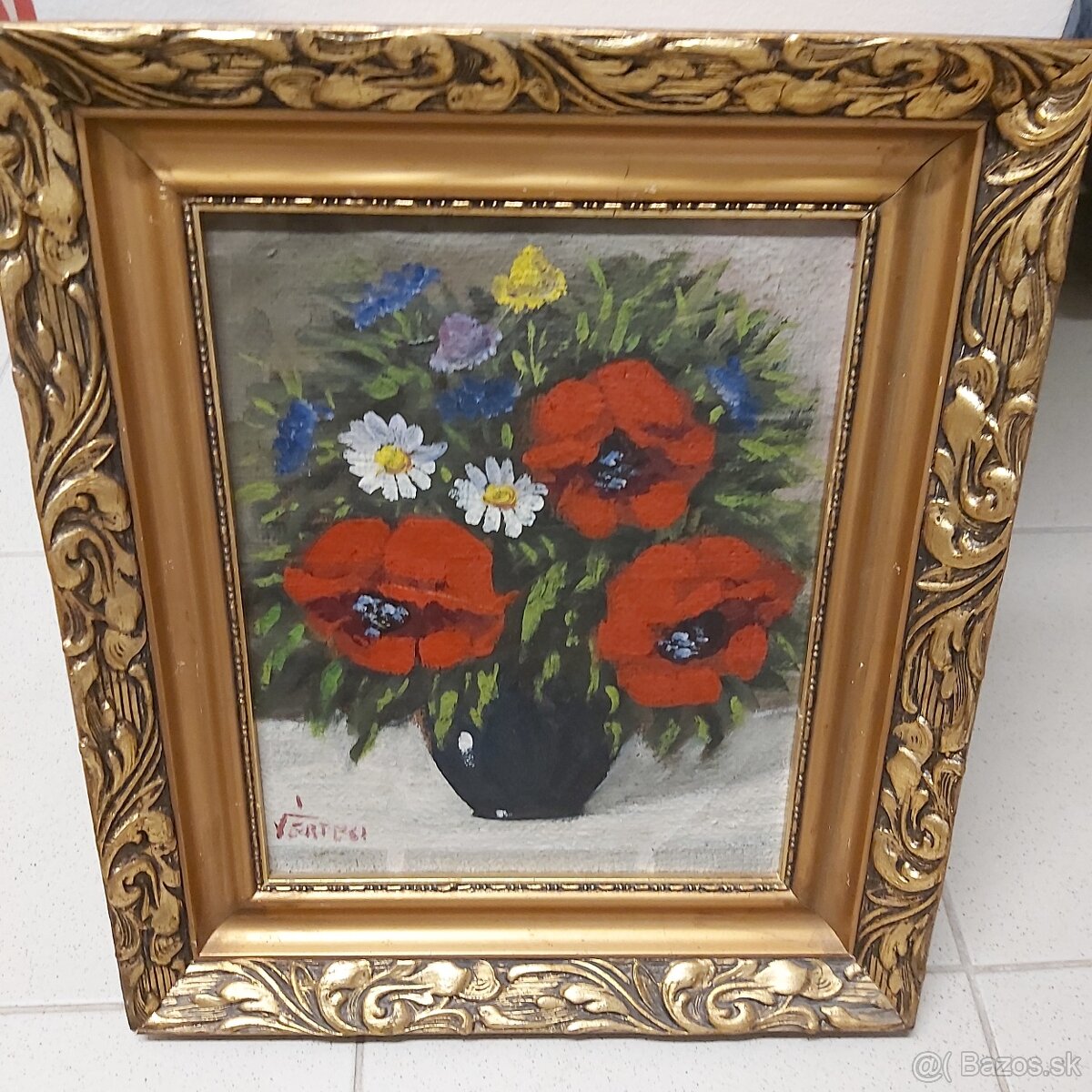 Obraz starožitný - olejomaľba signovaná P. Vertési. - 10