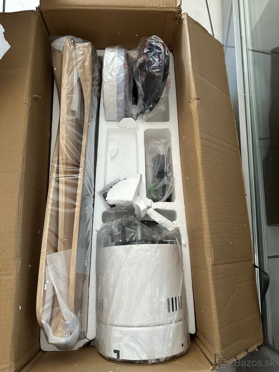 Stropný ventilátor biely s drevom 132 cm vrátane LED - 10