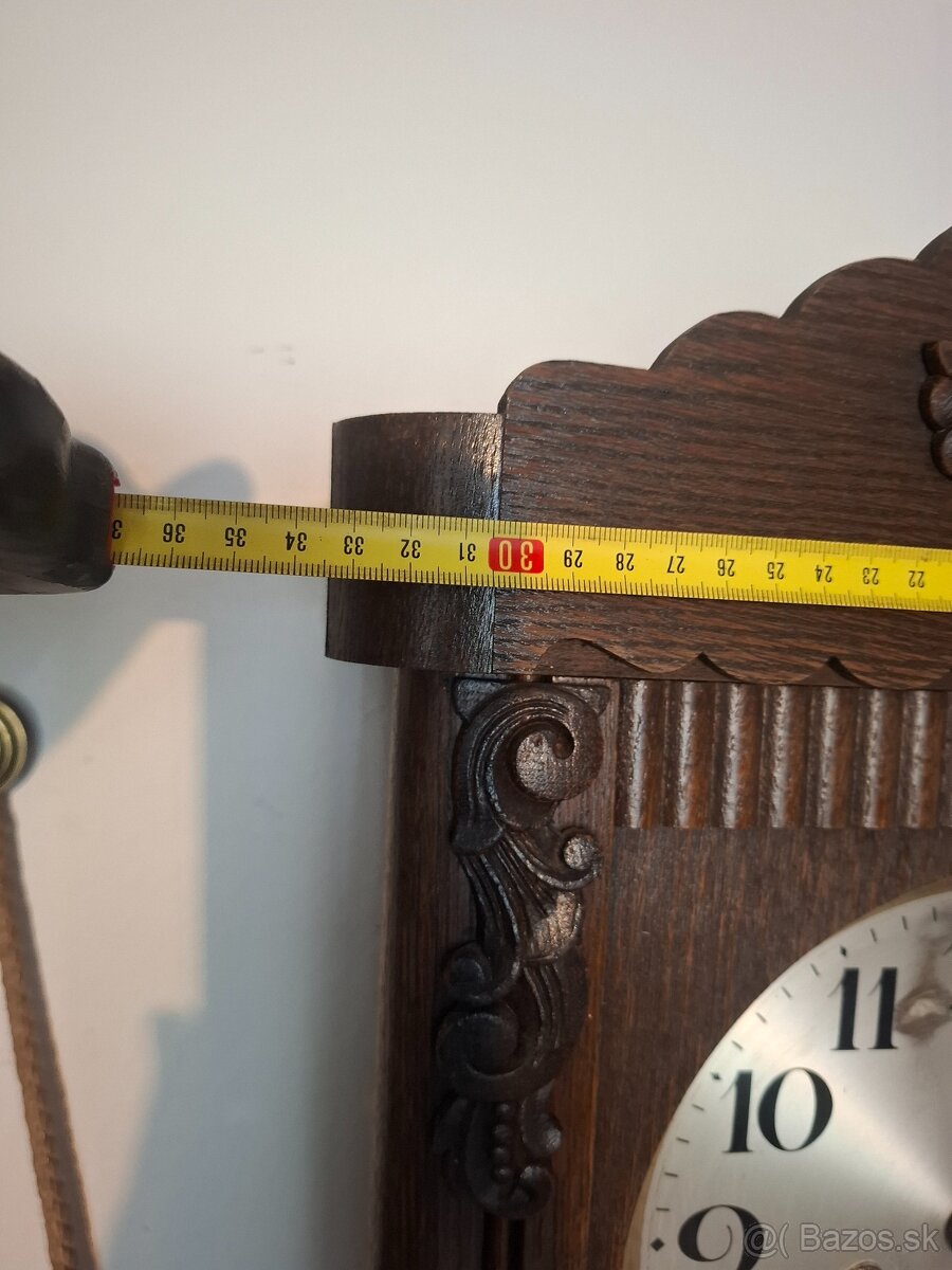 Predám funkčné polbicie nástenné hodiny JUNGHANS V:74cm ARTD - 10