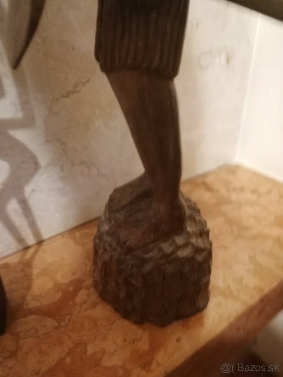 Drevené exotické sošky Afrika, Ázia. - 10