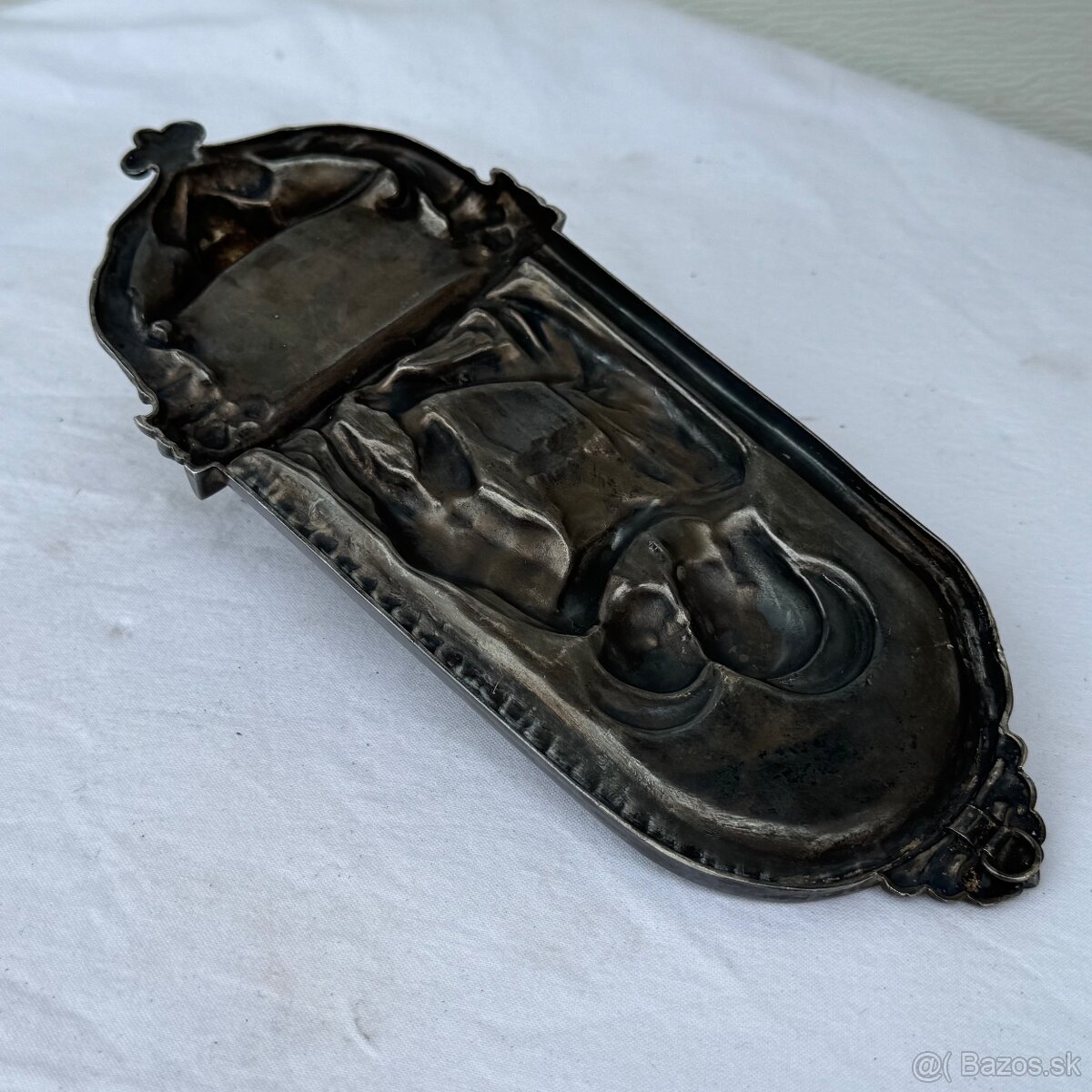 Nádherná starožitná kropenka s Pannou Marii - 10