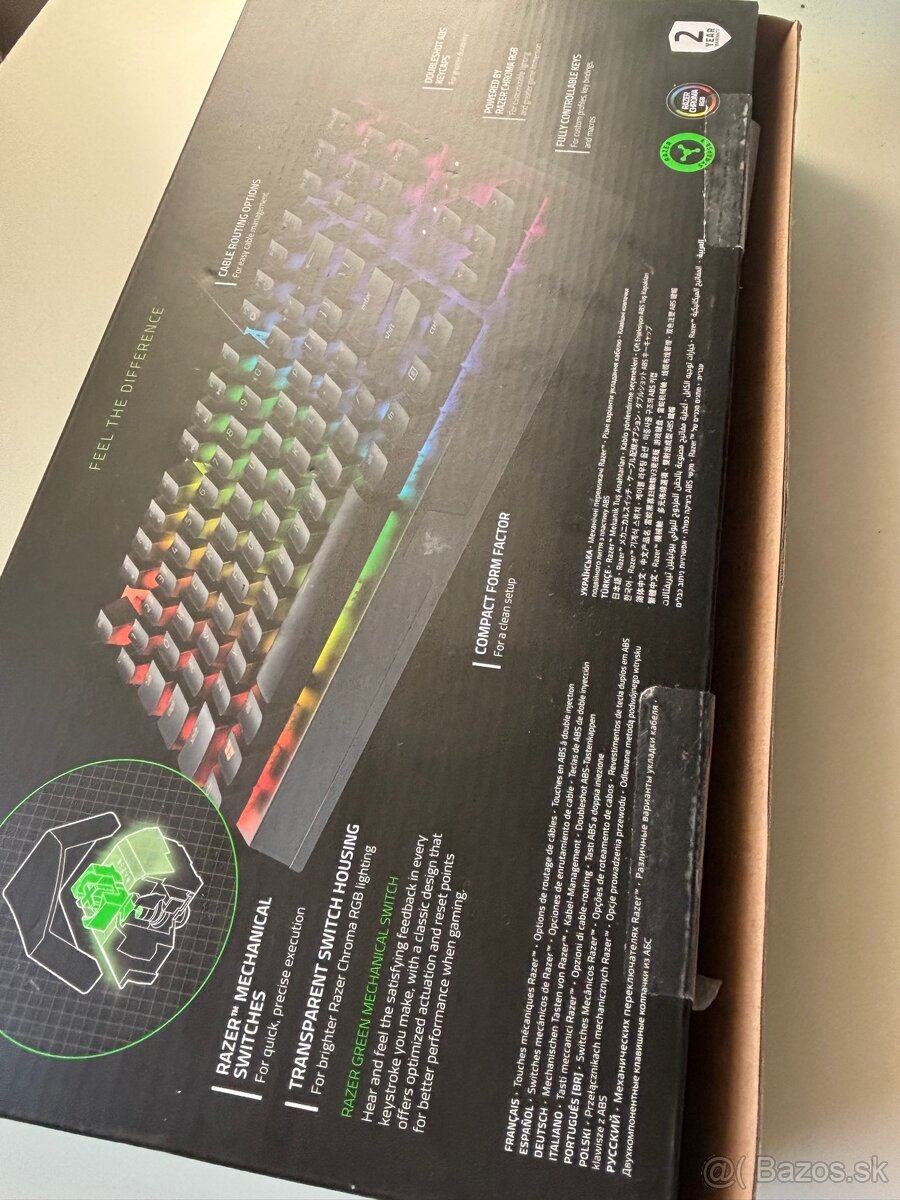 Razer Blackwidow V3 Tenkeyless, herná klávesnica - 10