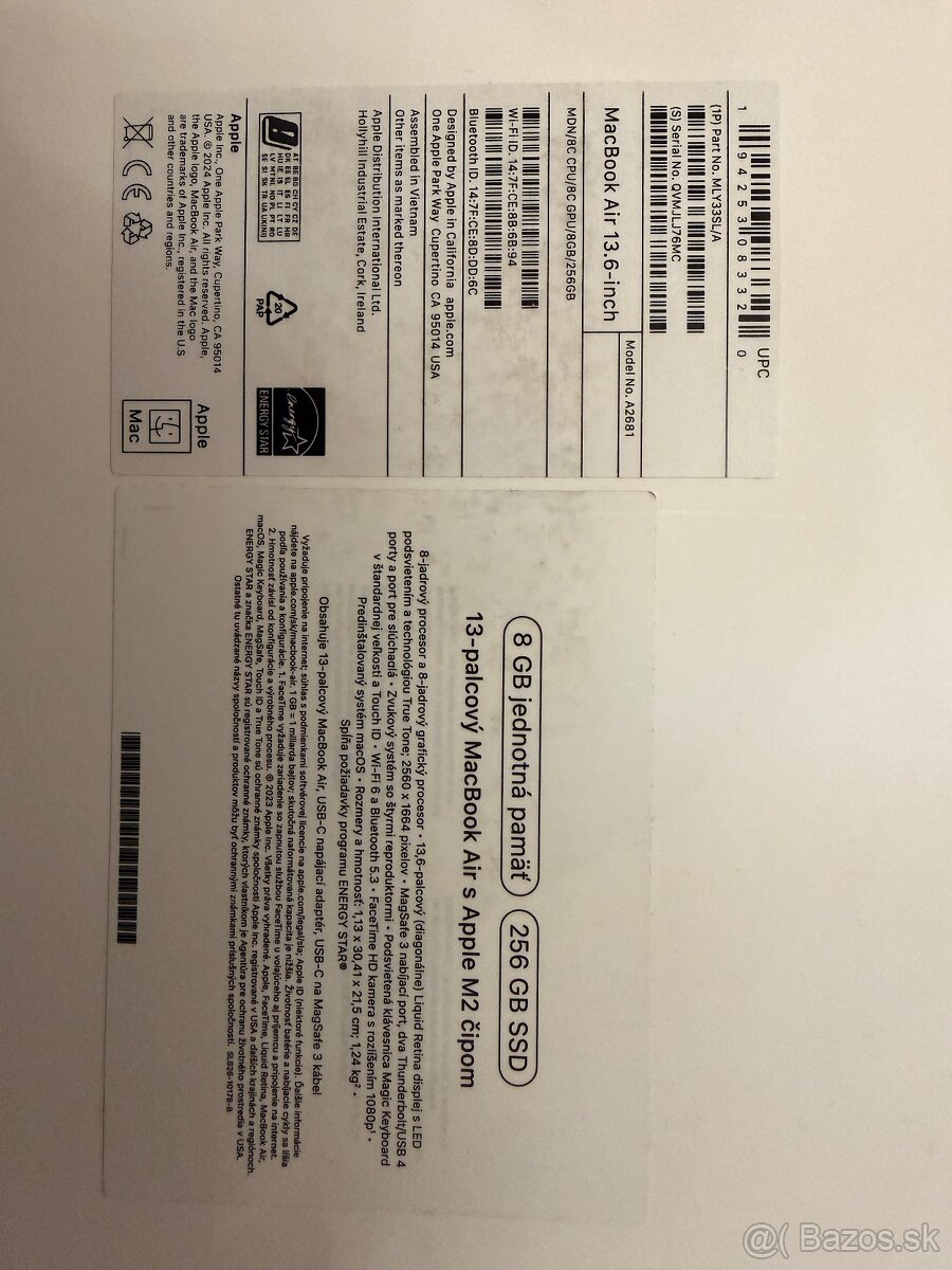 Apple Macbook Air 13 M2 2022 - Modrý - 8 cyklov ako NOVÝ - 10