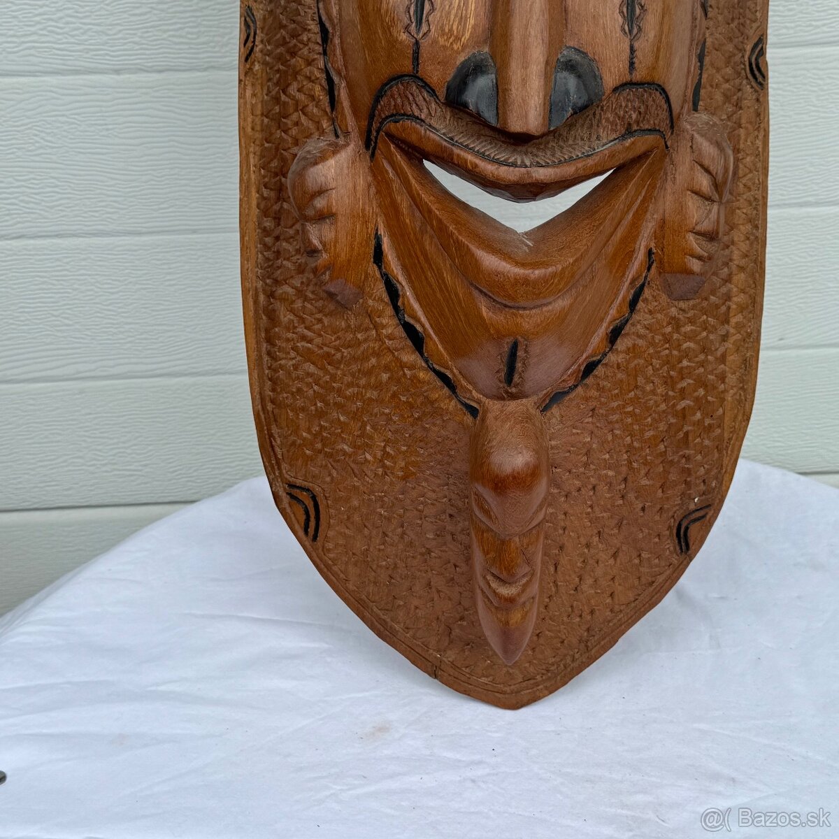 Krásná veliká africká masivní maska 77cm - 10