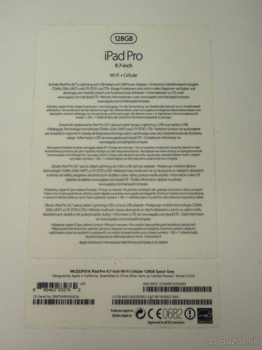 Apple iPad Pro 9,7 Wifi Cellular 128GB Space Gray - 10