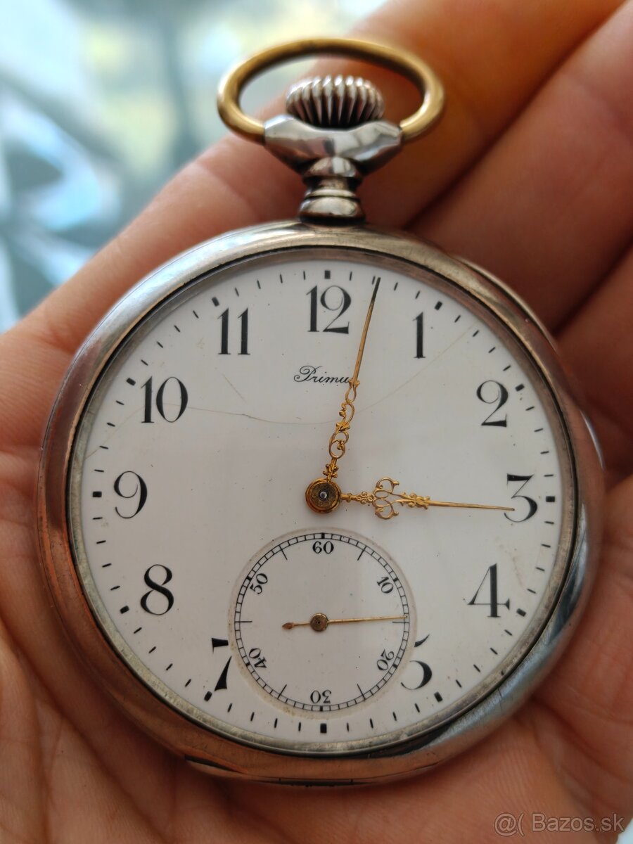 Strieborné starožitné vreckové hodinky - 10